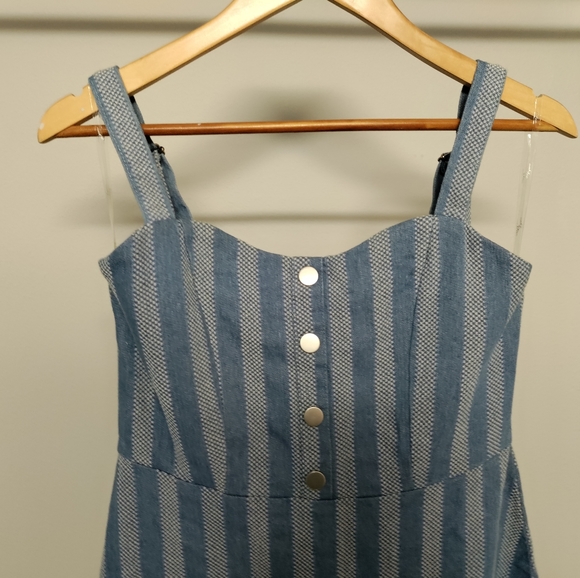 🆕Umgee | Striped Denim Dress Size Medium - Picture 5 of 16